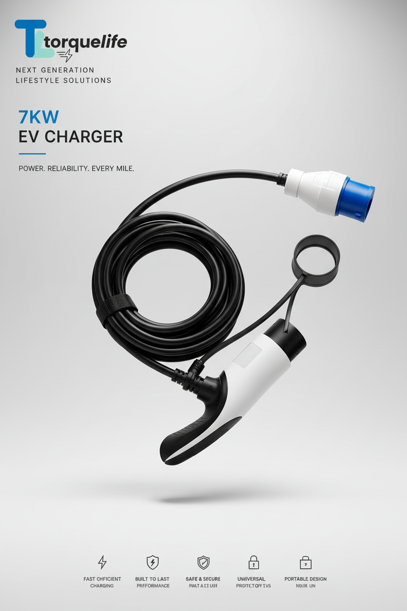 TorqueLife Lite 7KW - Compact Portable Ev Charger