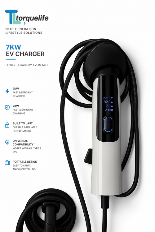 TorqueLife Lite 7KW - Compact Portable Ev Charger