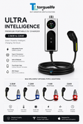 TorqueLife Ultra Intelligence| 3.5kW–22kW Premium Intelligent Portable EV Charger